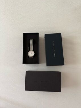 Daniel Wellington Silver Mesh Strap Watch with White Dial
